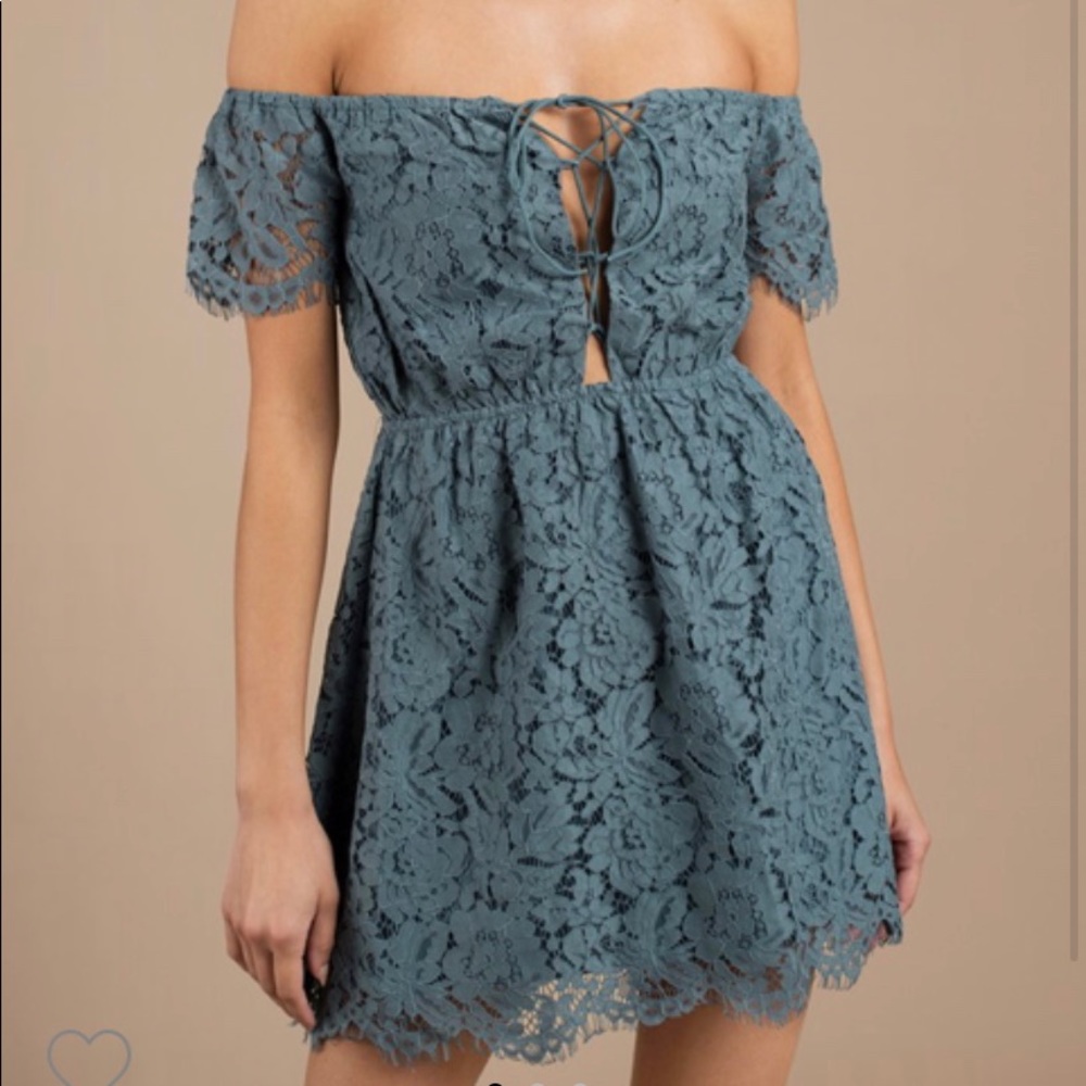 Lace off the shoulder dress